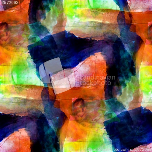 Image of seamless cubism blue, yellow, green abstract art Picasso texture