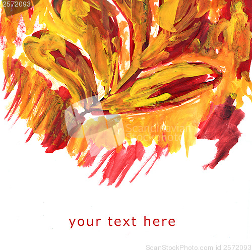Image of orange brushstrokes texture artist with space for your message