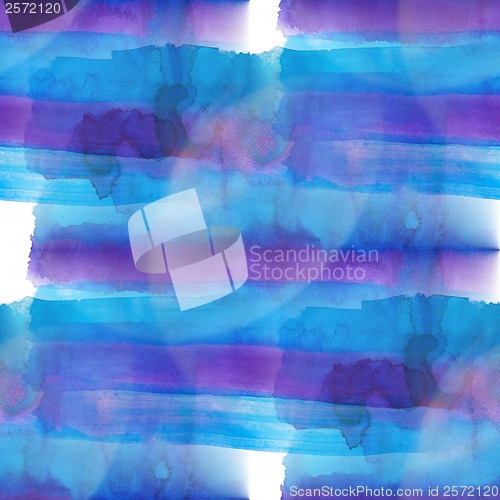 Image of glare from abstract blue purple isolated white watercolors backg