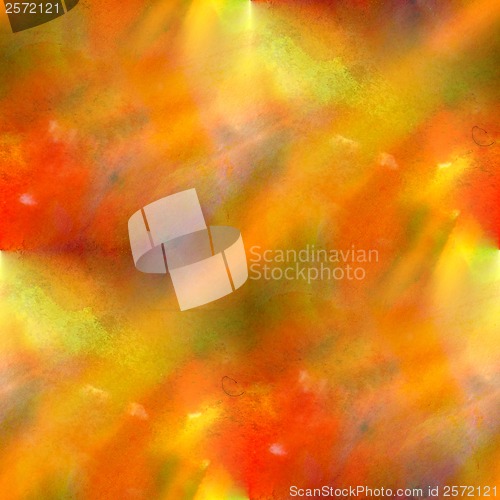 Image of sunlight red yellow green spot color macro blotch texture isolat