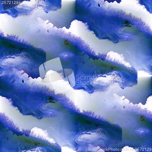 Image of watercolor background blue seamless texture