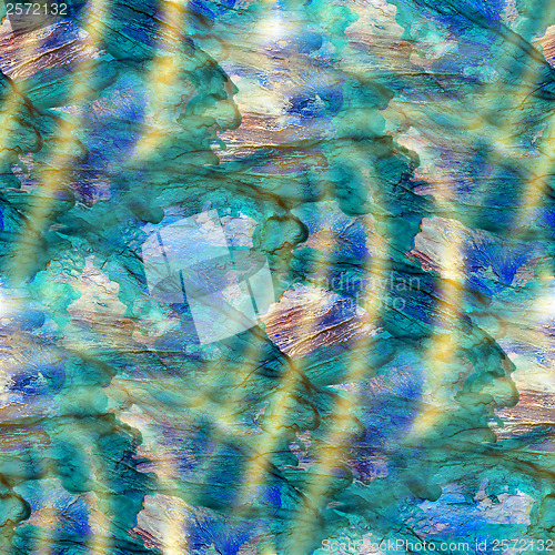 Image of design abstract blue watercolor art seamless texture hand painte
