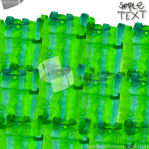 Image of green hand watercolour brush texture wallpaper