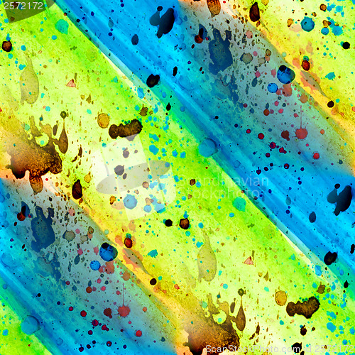 Image of blue green yellow blotch seamless background watercolor macro te