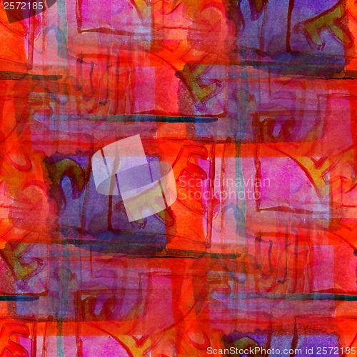 Image of grunge band blue, purple vanguard texture watercolor seamless, b