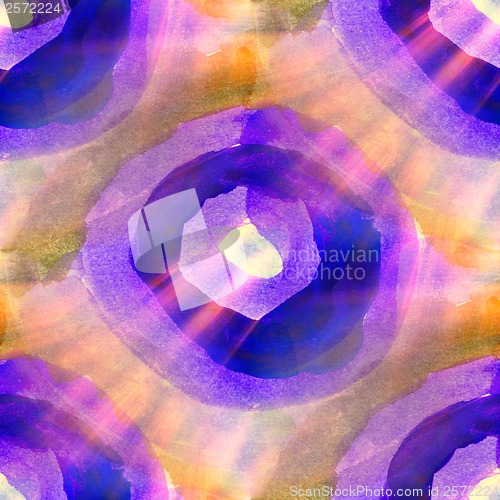 Image of sunlight paint seamless blue brown circle background watercolor
