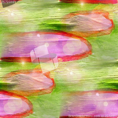 Image of sun glare abstract seamless painted watercolor green, purple bac