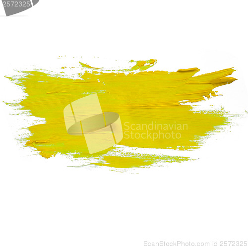 Image of yellow green watercolors spot blotch isolated