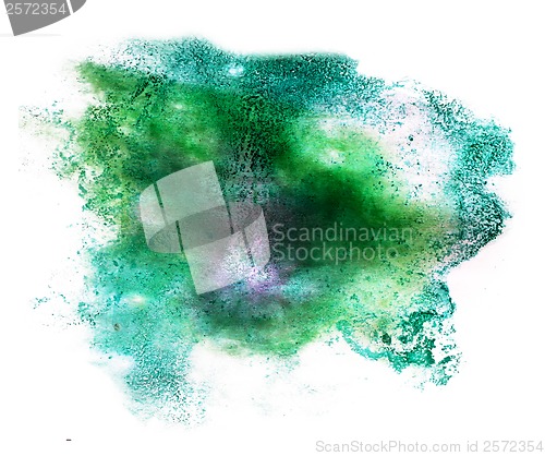 Image of green macro spot blotch texture isolated on a white background