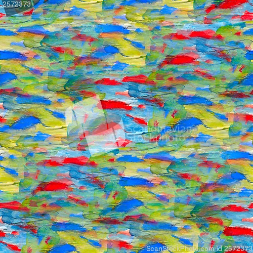 Image of grunge texture, watercolor seamless background green blue red dr