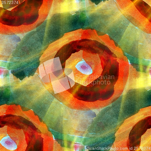 Image of art texture abstract water green, orange, circle color seamless