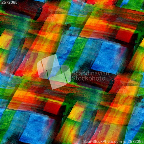 Image of art seamless texture background watercolor green, yellow, blue a