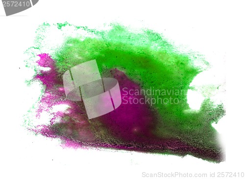 Image of green, purple macro spot blotch texture isolated on a white back