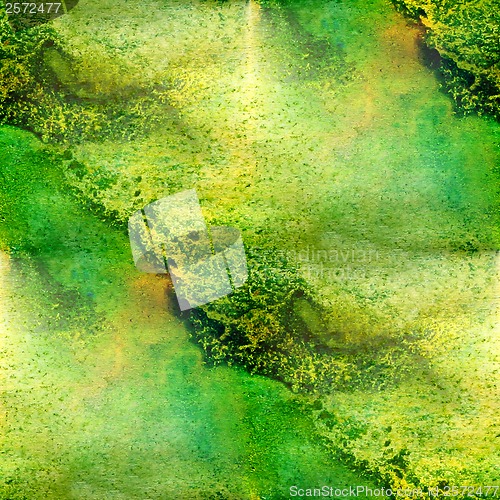 Image of abstract watercolor, and green art seamless texture hand painted