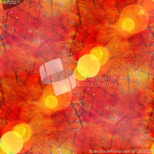 Image of bokeh art seamless texture background orange, red watercolor abs