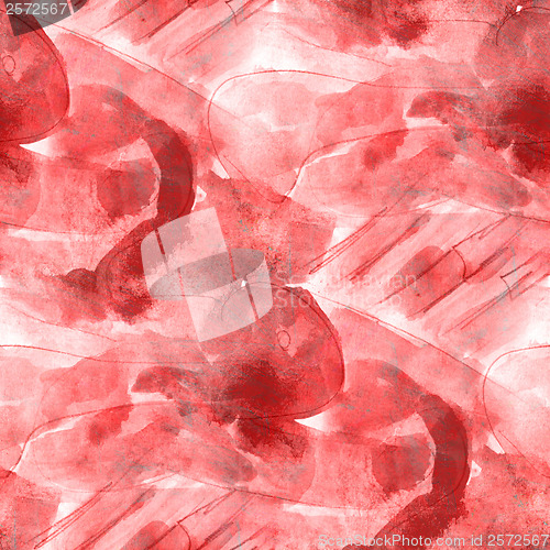 Image of art watercolor red background, seamless paint background , textu