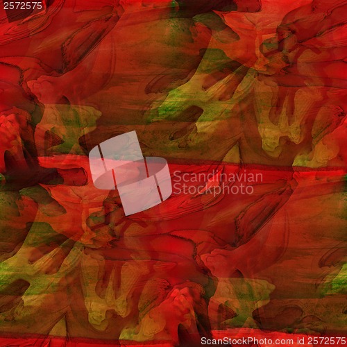 Image of art seamless texture red, green watercolor