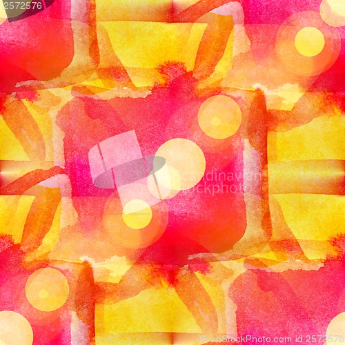 Image of sunlight watercolor yellow red brown design