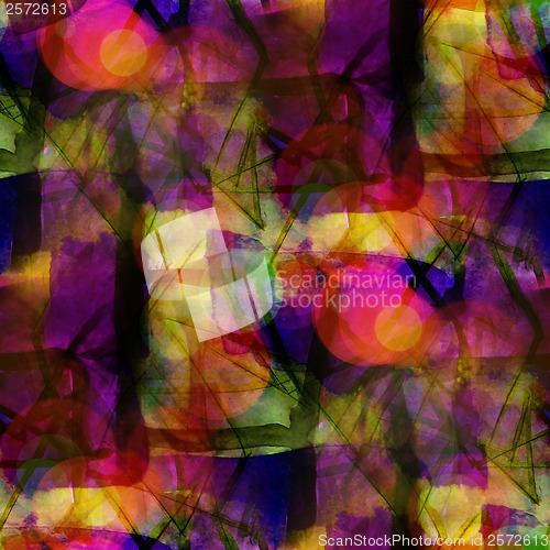 Image of sunlight seamless cubism abstract purple yellow art Picasso text