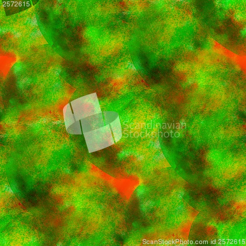 Image of pattern green, orange background texture watercolor seamless abs