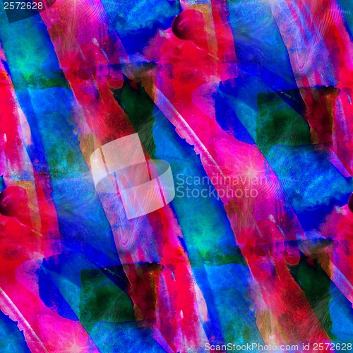 Image of hand red, blue paint background art seamless wallpaper watercolo