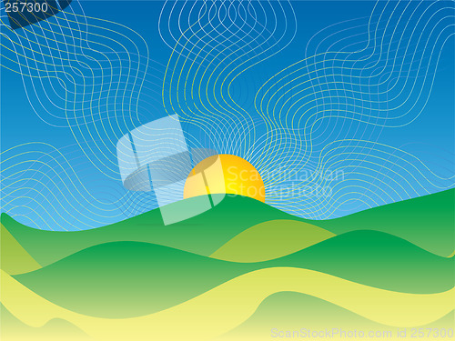 Image of abstract country sunrise