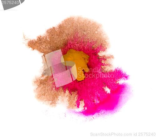 Image of brown red macro spot blotch texture isolated on a white backgrou