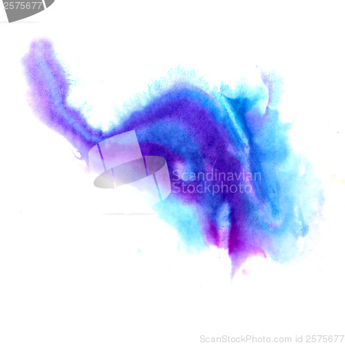 Image of watercolor blot hand isolated stain raster illustration