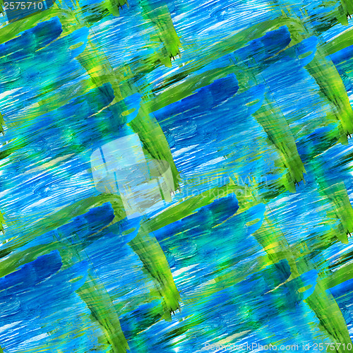 Image of raster abstract seamless hand green blue painted watercolor back