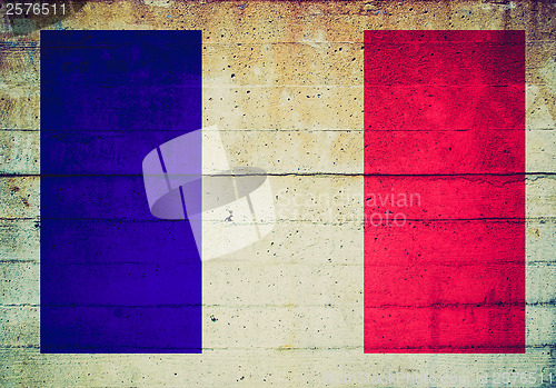 Image of Retro look French flag