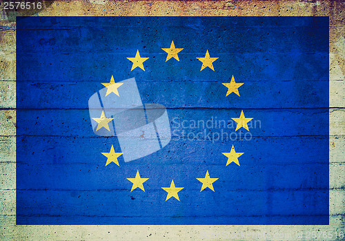 Image of Retro look European flag