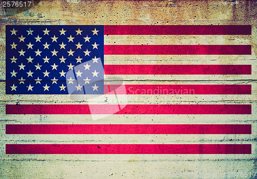 Image of Retro look USA flag