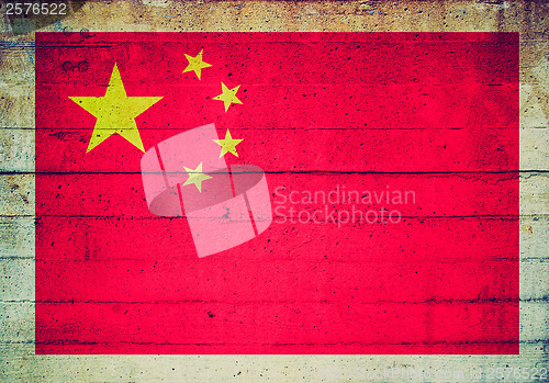 Image of Retro look flag of China