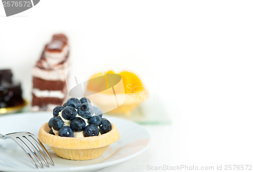 Image of blueberry cream cupcake