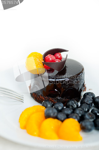 Image of chocolate and fruit cake