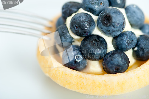 Image of blueberry cream cupcake