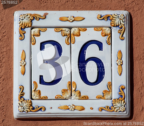 Image of house number sign