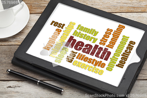 Image of health word cloud