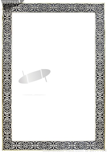 Image of Moroccan Pewter Mirror Frame