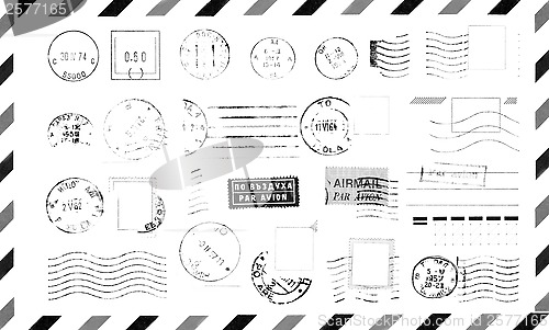 Image of Rubber Stamps on Envelope