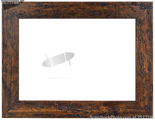 Image of Old Brown Wooden Frame Cutout