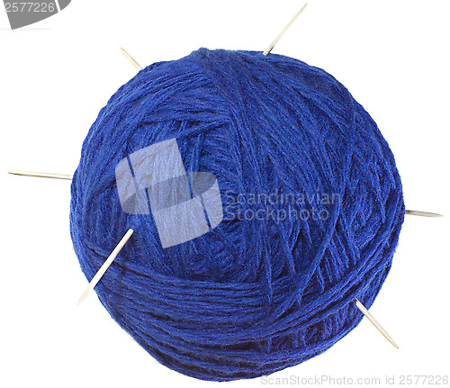 Image of Blue Ball of Wool Cutout