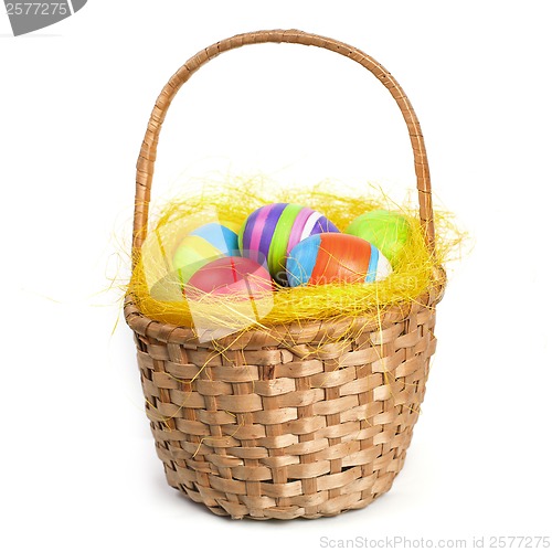 Image of Easter eggs in a basket