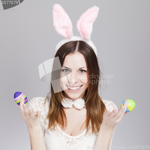 Image of Girl with easter eggs