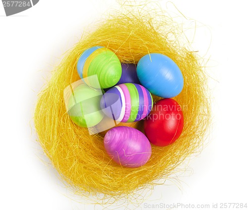 Image of Easter eggs in the nest