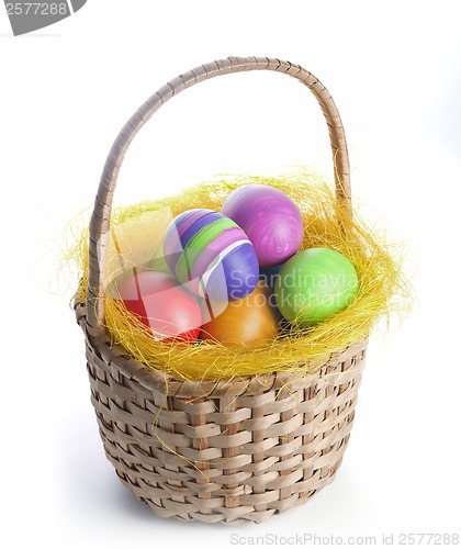 Image of Easter eggs in a basket