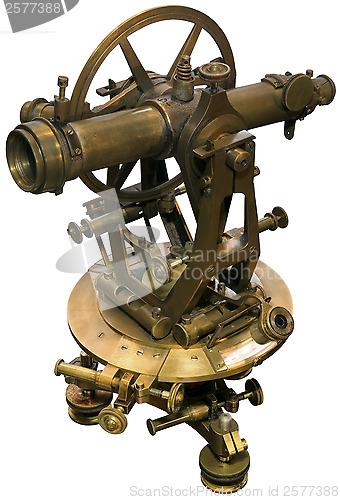 Image of Old theodolite tacheometer cutout