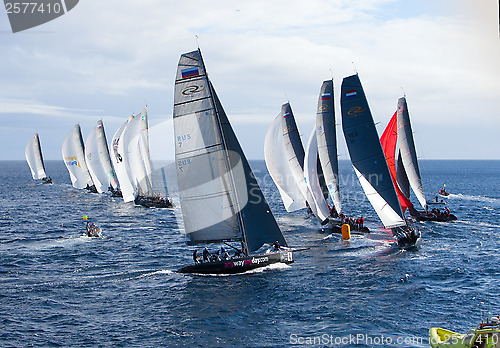 Image of LANZAROTE, SPAIN - NOVEMBER 19: RC44 Class Association on Day 4 