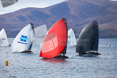 Image of LANZAROTE, SPAIN - NOVEMBER 19: RC44 Class Association on Day 4 