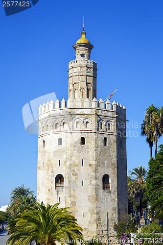 Image of Magnificent Tower of gold in Seville